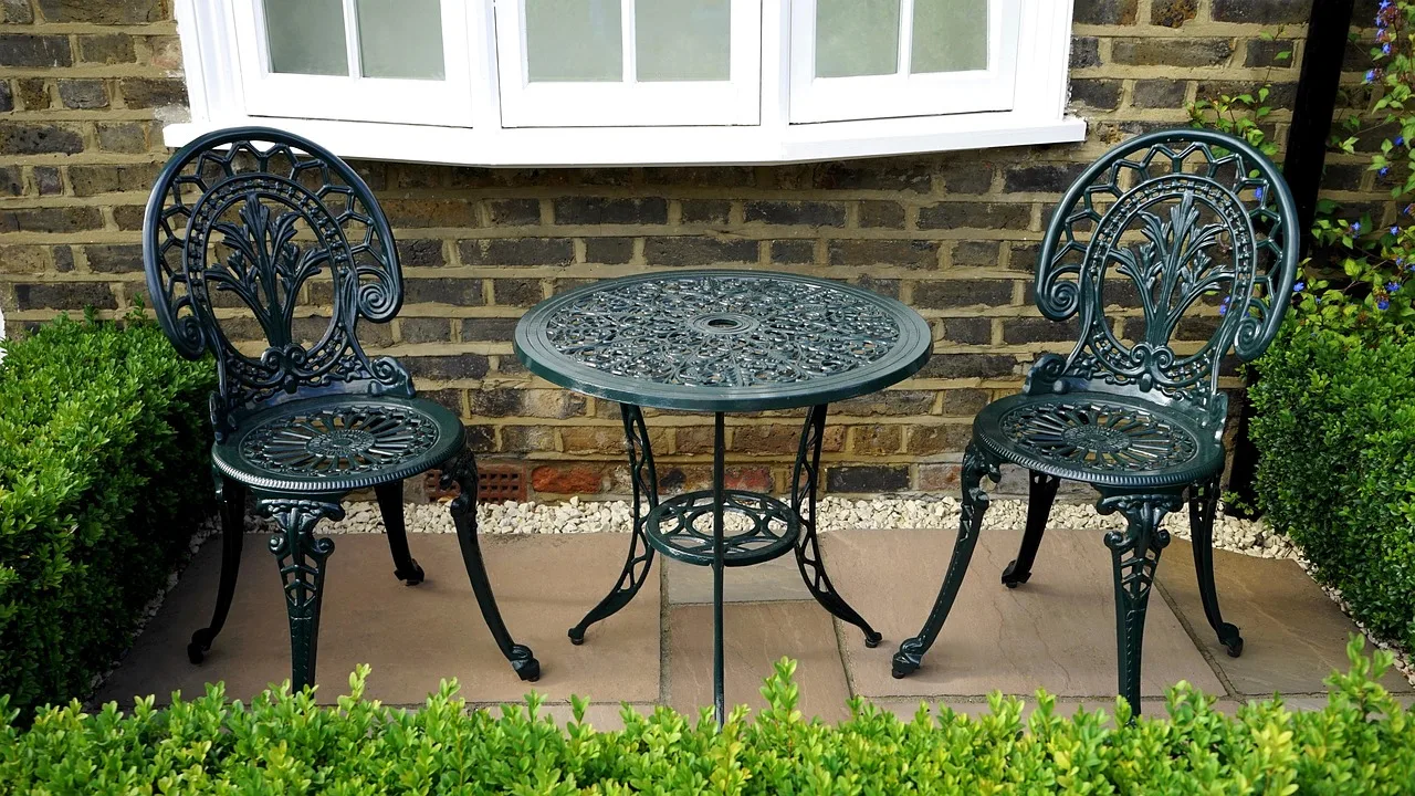 garden, chairs, summer, outdoor, furniture, green, table, home, grass, relaxation, yard, house, relax, patio, backyard, backyard patio, lifestyle, deck, residential, exterior, patio furniture, stone, paved, outdoor furniture, nature, paving, comfortable, outside, courtyard, england, uk, britain. Calgary Deck Patio Design for Hail and Chinooks
