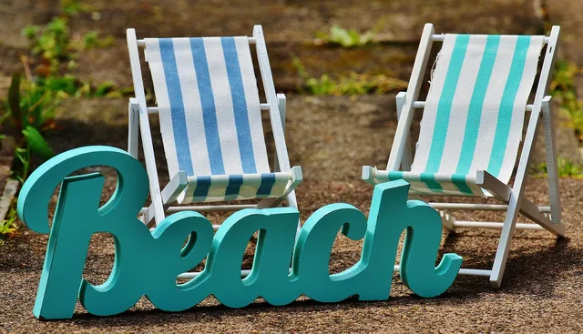 deck chairs, beach, writing, summer, sun, relaxation, relax, vacation, leisure, recreation, holiday destination, distance, vacations, deck chair, nature, sea. How deck and patio owners turn happy customers into referrals